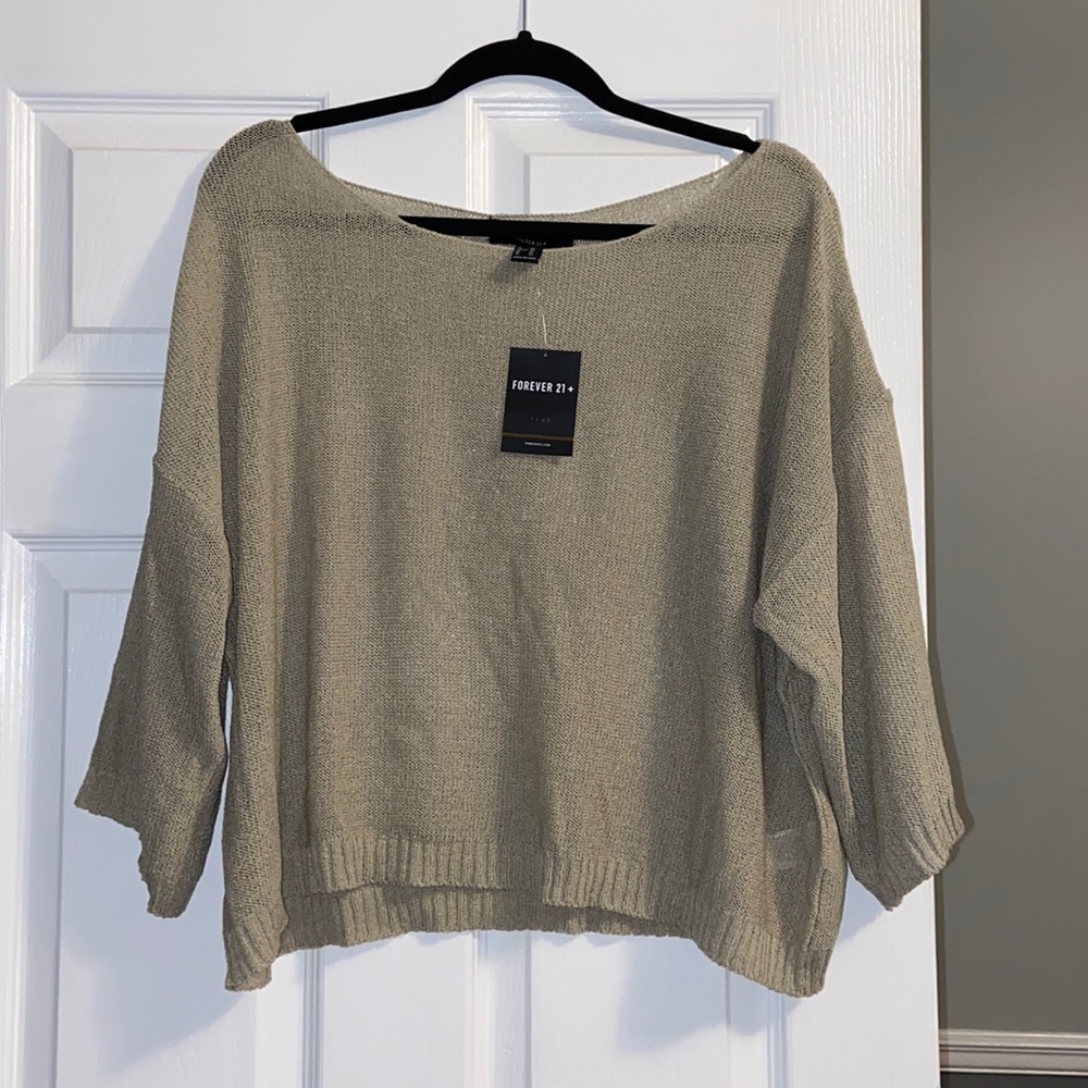 Forever 21 slightly cropped light sweater.